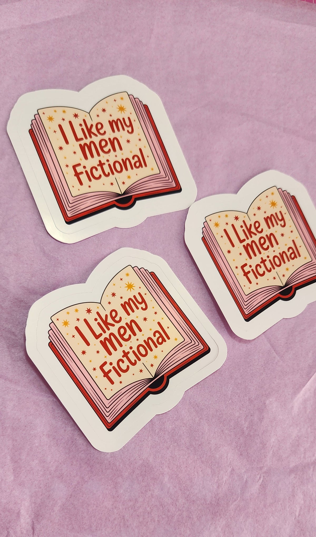 I Like My Men Fictional Sticker