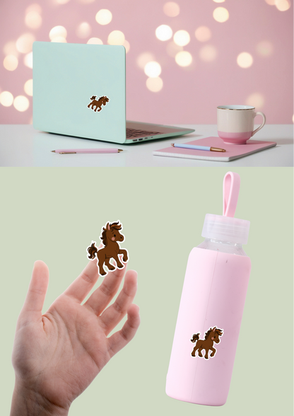 Horse Sticker - Brown - 100