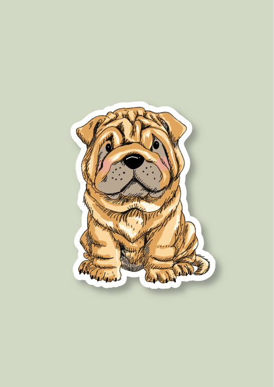 Shar Pei Sticker - Fawn - 069