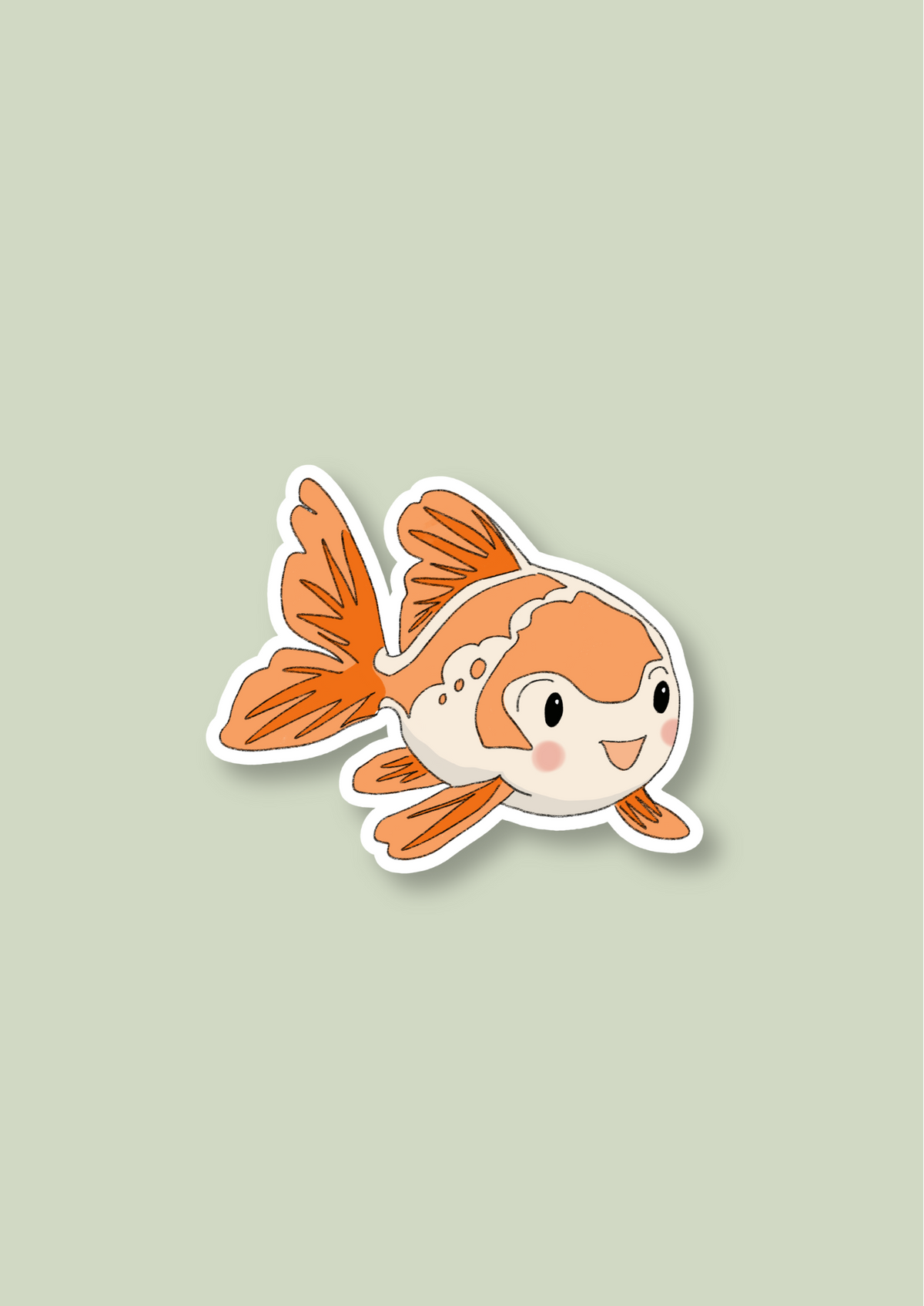 Goldfish Sticker - Orange - 098