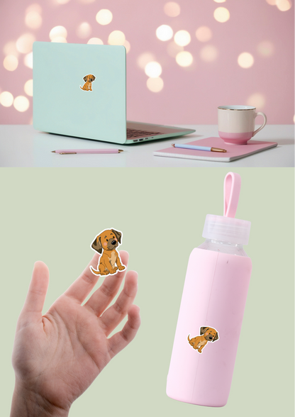 Rhodesian Ridgeback Sticker - Tan - 072
