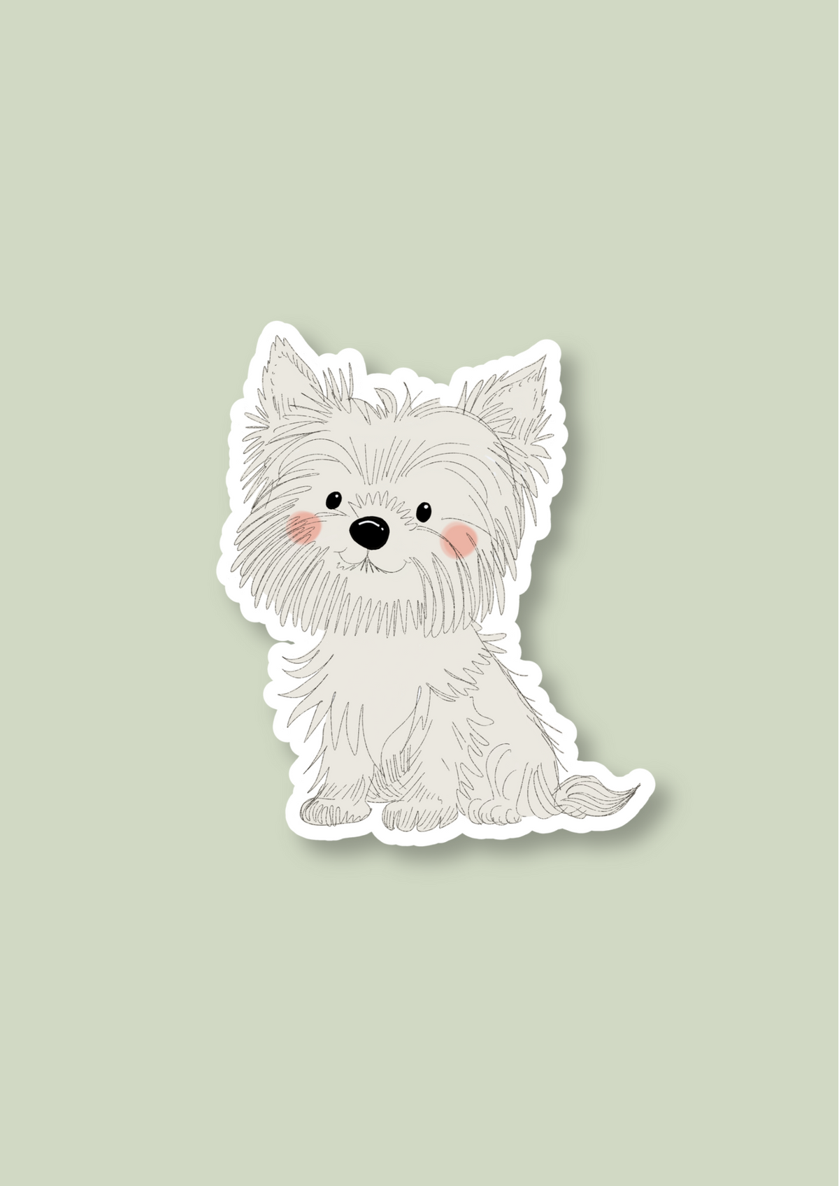Yorkshire Terrier Sticker - White - 052