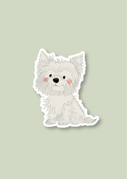 Yorkshire Terrier Sticker - White - 052