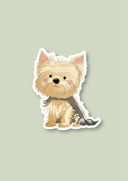 Yorkshire Terrier Sticker - Fawn - 053