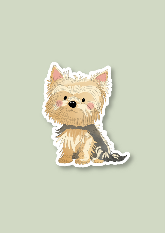 Yorkshire Terrier Sticker - Fawn - 053