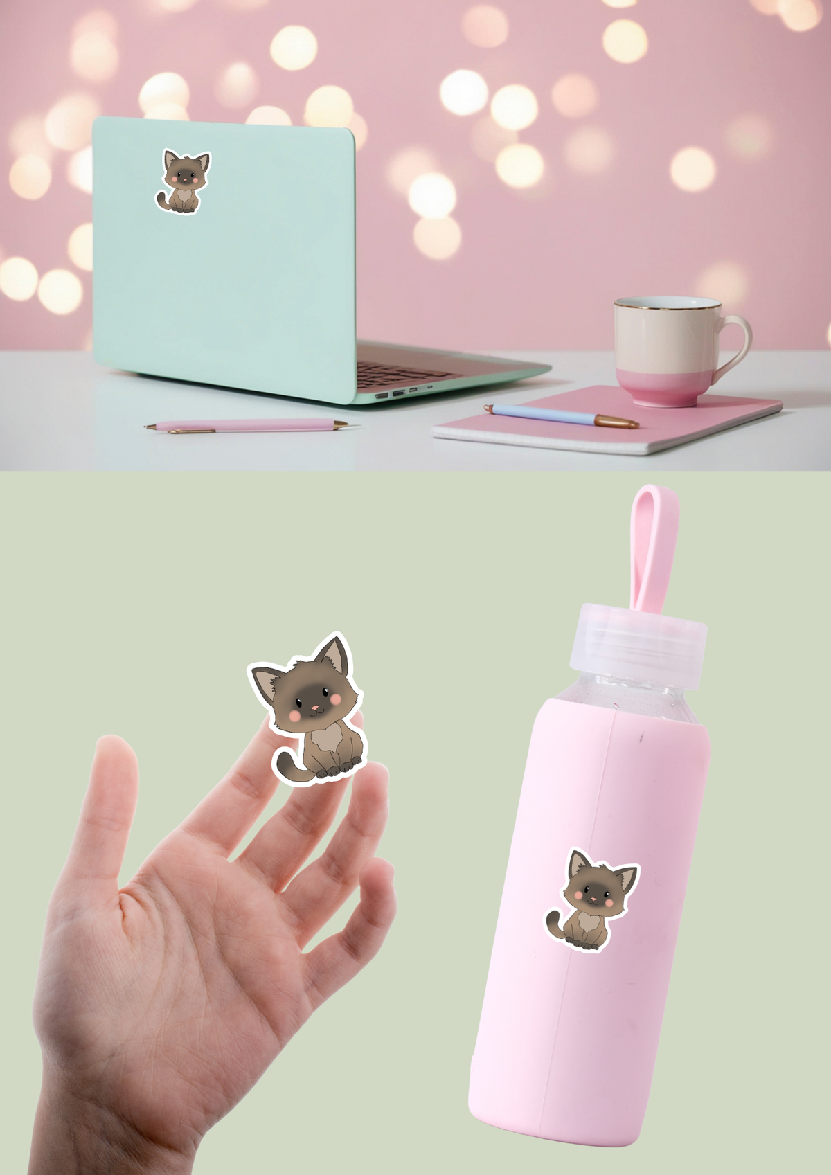 Cat Sticker - Siamese - 079