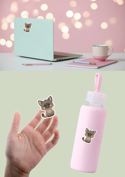 Cat Sticker - Siamese - 079