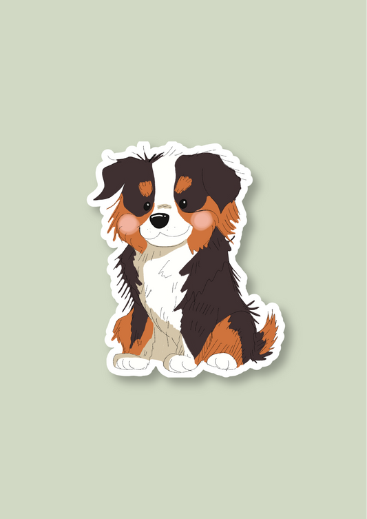 Aussie Shepherd Sticker - Black Tricolour - 033
