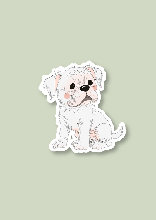 Boxer Sticker - White - 038