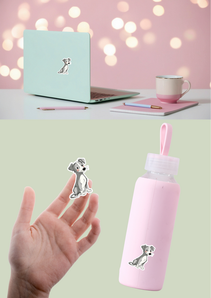 Greyhound Sticker - Grey - 071