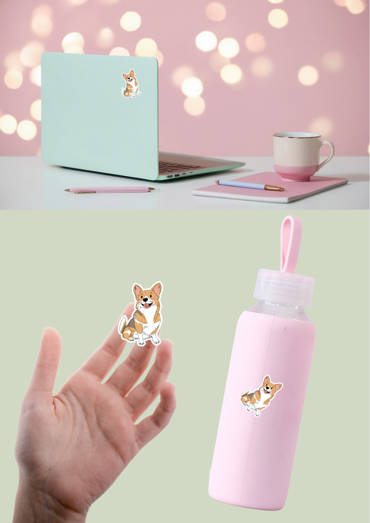 Corgi Sticker - Fawn - 064