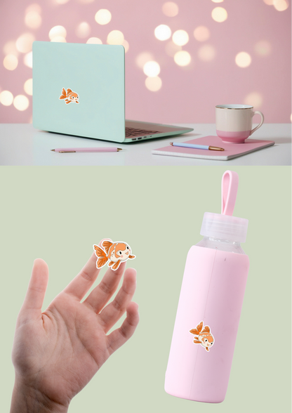 Goldfish Sticker - Orange - 098