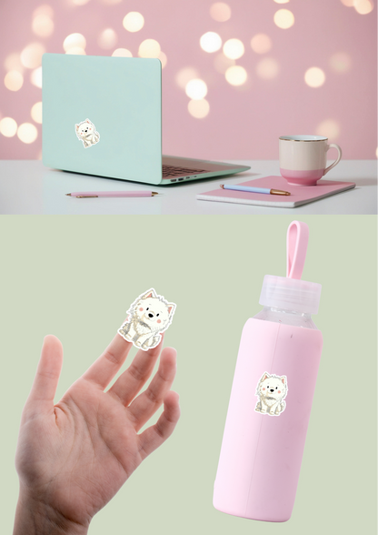 Pomeranian Sticker - White - 056