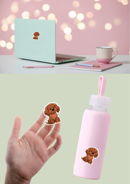 Spaniel Sticker - Red - 062