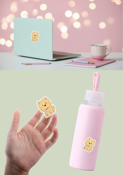 Pomeranian Sticker - Fawn - 055