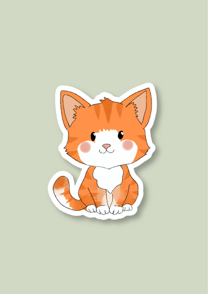 Cat Sticker - Orange Blaze - 084
