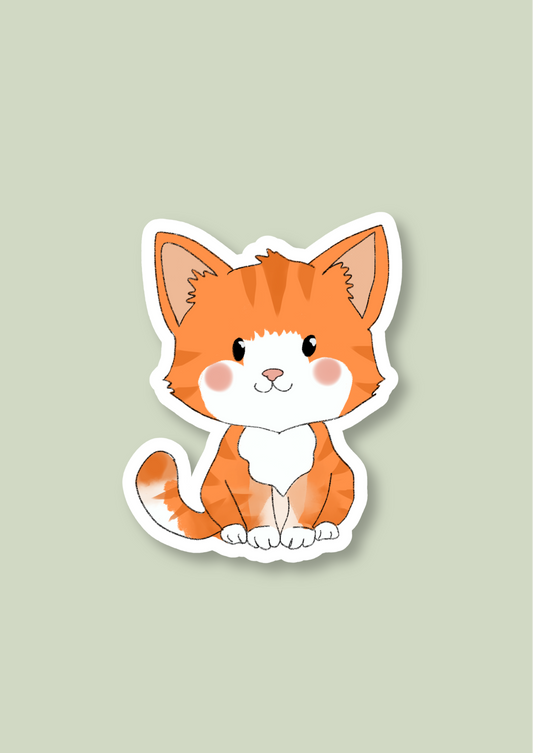 Cat Sticker - Orange Blaze - 084