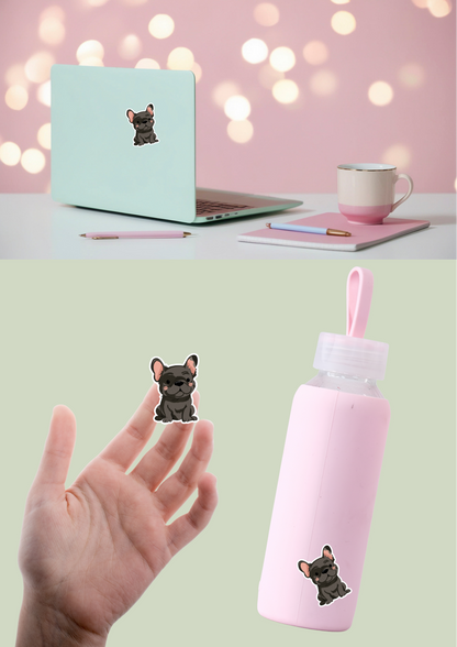French Bulldog Sticker - Black - 045