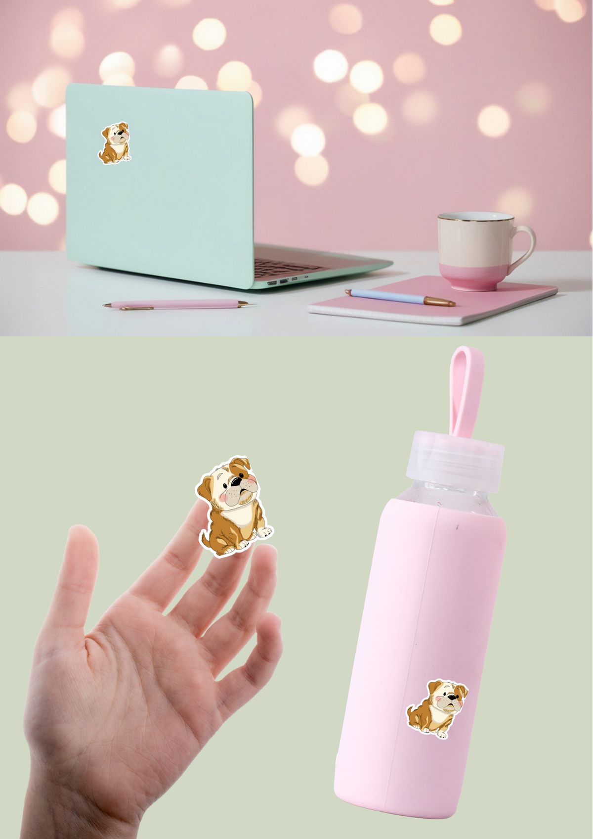 Bulldog Sticker - Fawn - 039