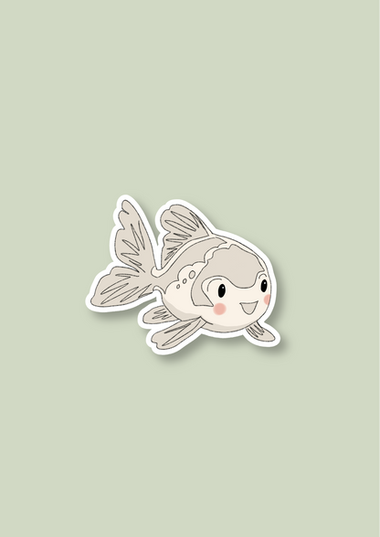 Goldfish Sticker - White - 099