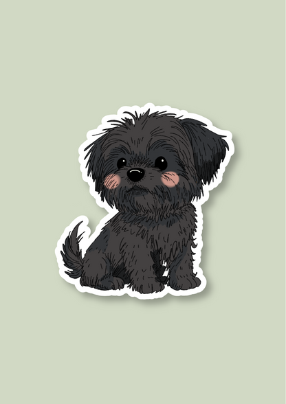 Shih Tzu Sticker - Black - 060