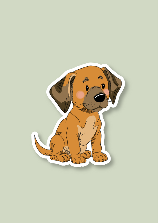 Rhodesian Ridgeback Sticker - Tan - 072