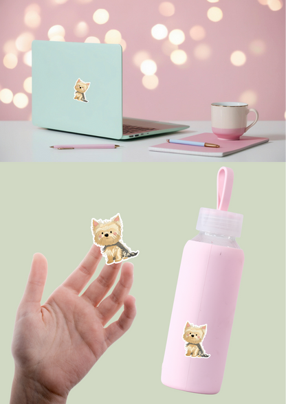 Yorkshire Terrier Sticker - Fawn - 053
