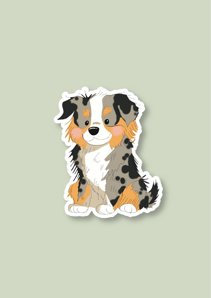 Aussie Shepherd Sticker - Blue Merle - 036