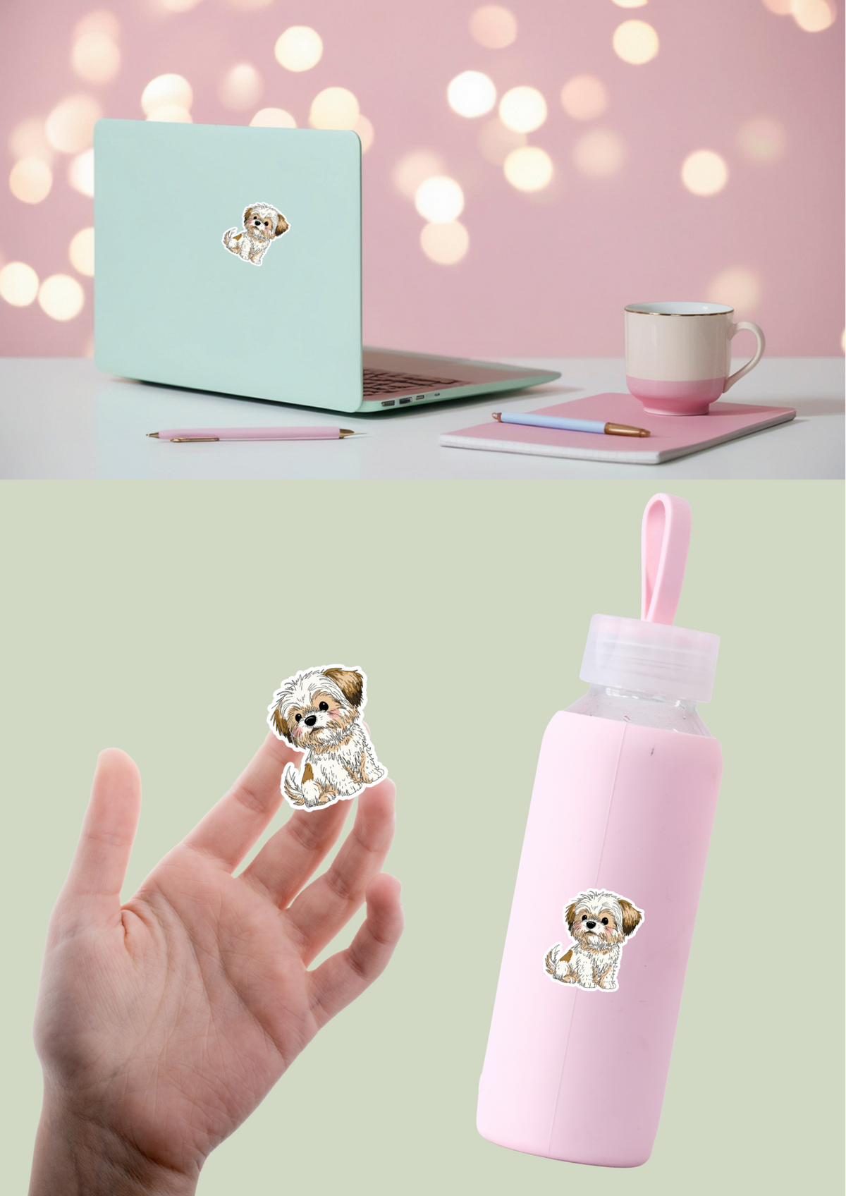 Shih Tzu Sticker - White - 059