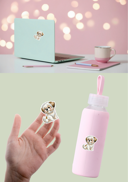 Shih Tzu Sticker - White - 059
