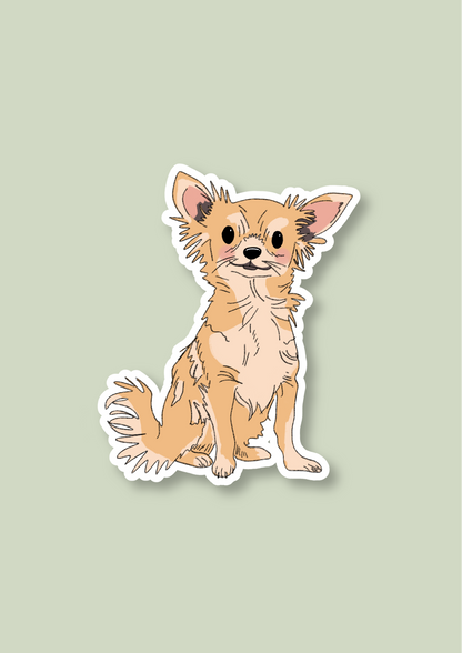 Chihuahua Sticker - Cream - 074