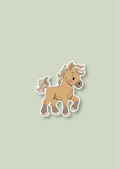 Horse Sticker - Fawn - 103
