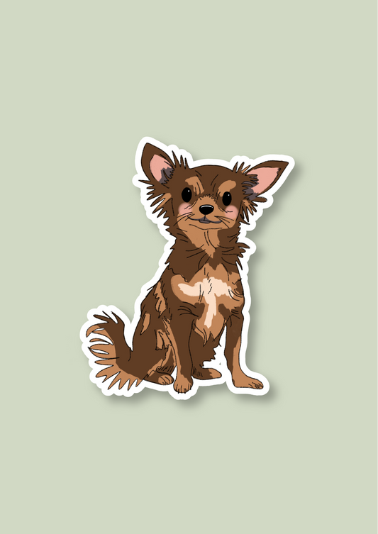Chihuahua Sticker - Chocolate - 073