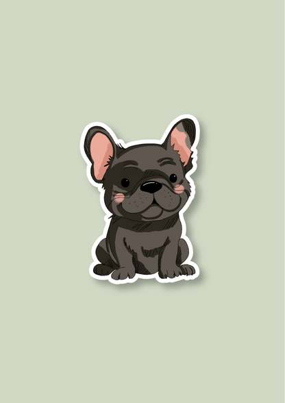 French Bulldog Sticker - Black - 045