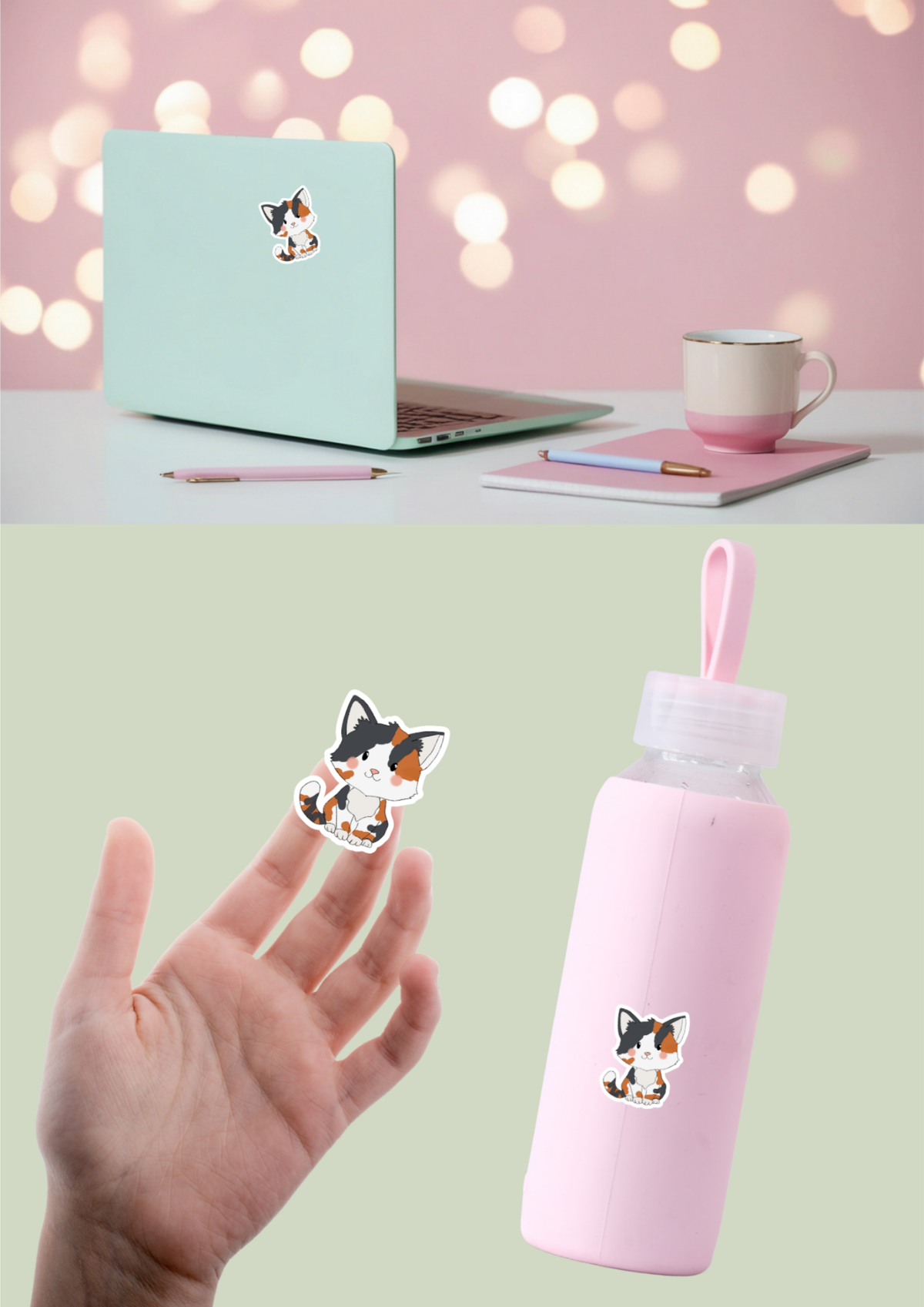 Cat Sticker - Calico - 080