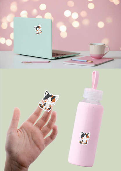 Cat Sticker - Calico - 080