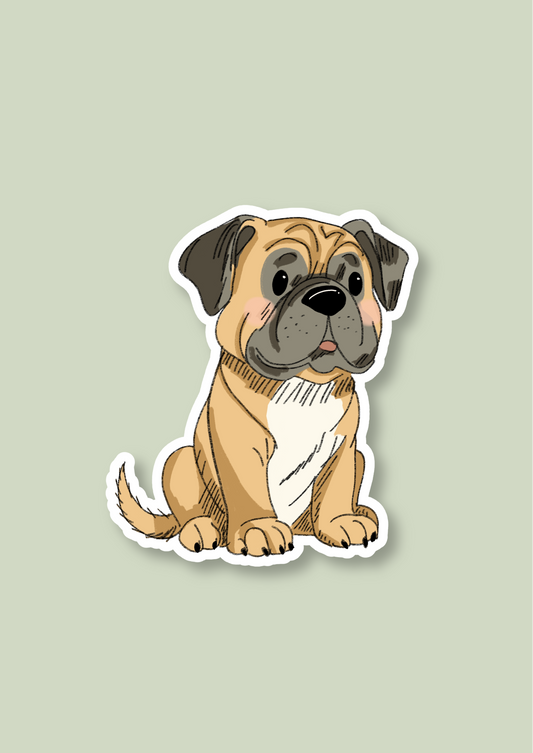 Bull Mastiff Sticker - Fawn - 041