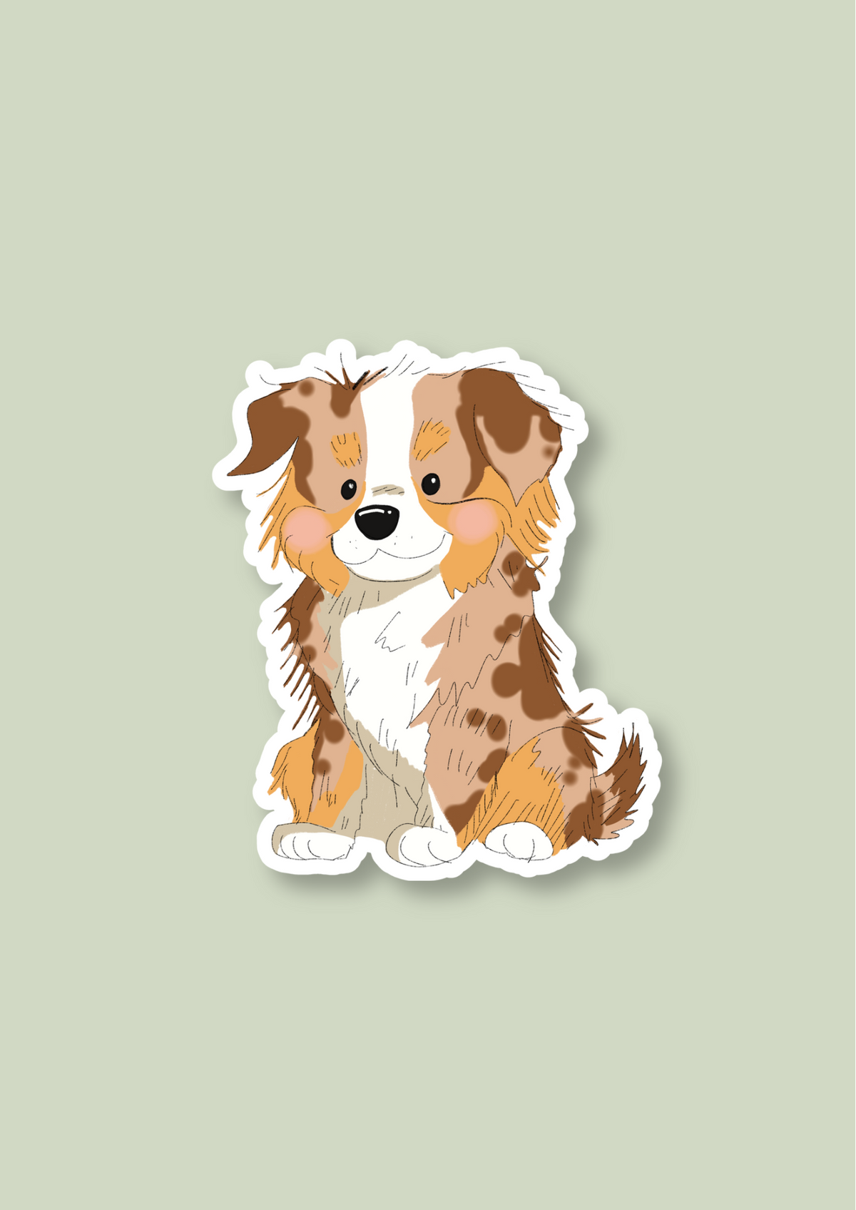 Aussie Shepherd Sticker - Red Merle - 035