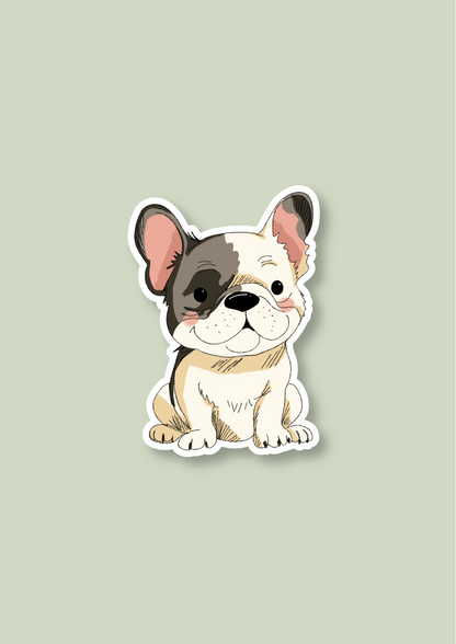 French Bulldog Sticker - Cream - 046