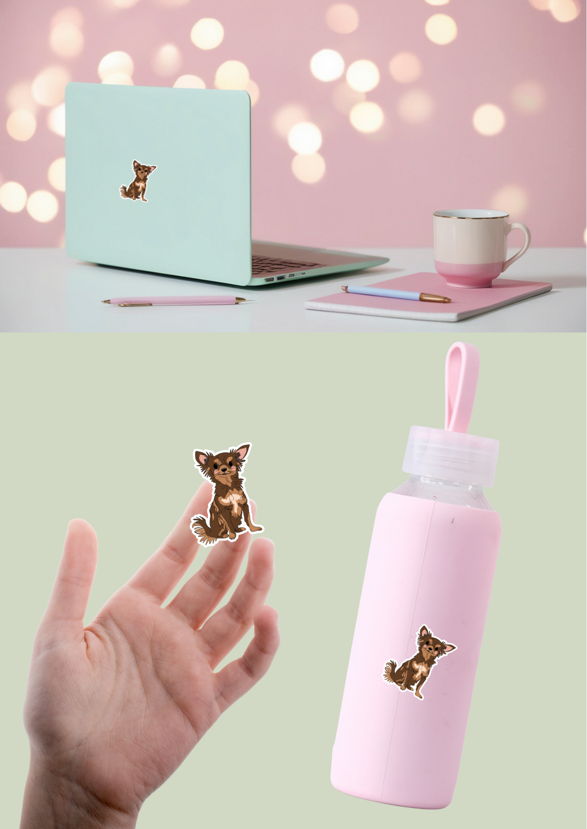 Chihuahua Sticker - Chocolate - 073
