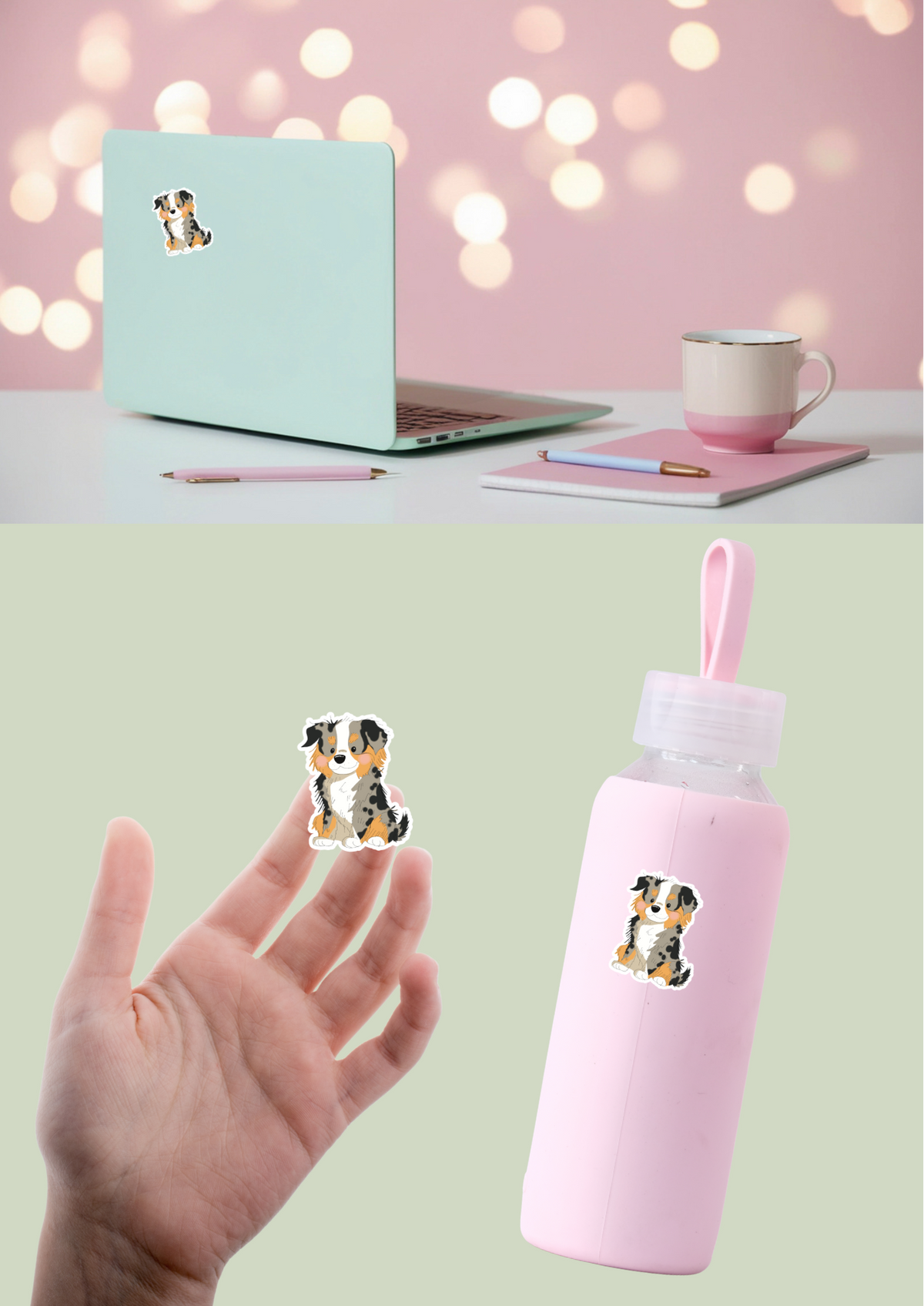 Aussie Shepherd Sticker - Red Merle - 035