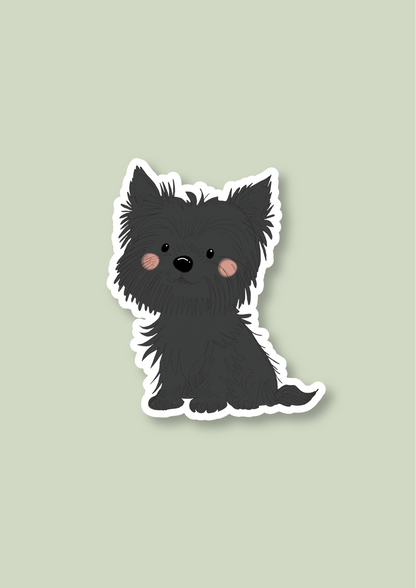 Yorkshire Terrier Sticker - Black - 051