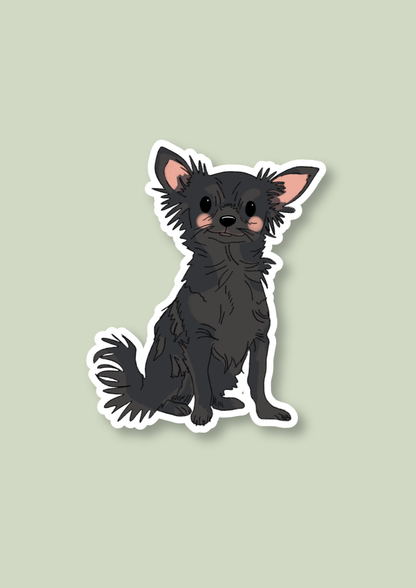 Chihuahua Sticker - Black - 075