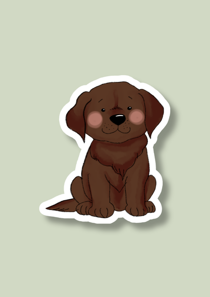 Labrador Sticker - Chocolate - 013