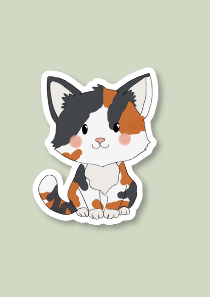 Cat Sticker - Calico - 080