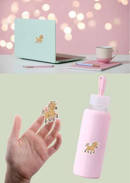 Horse Sticker - Fawn - 103