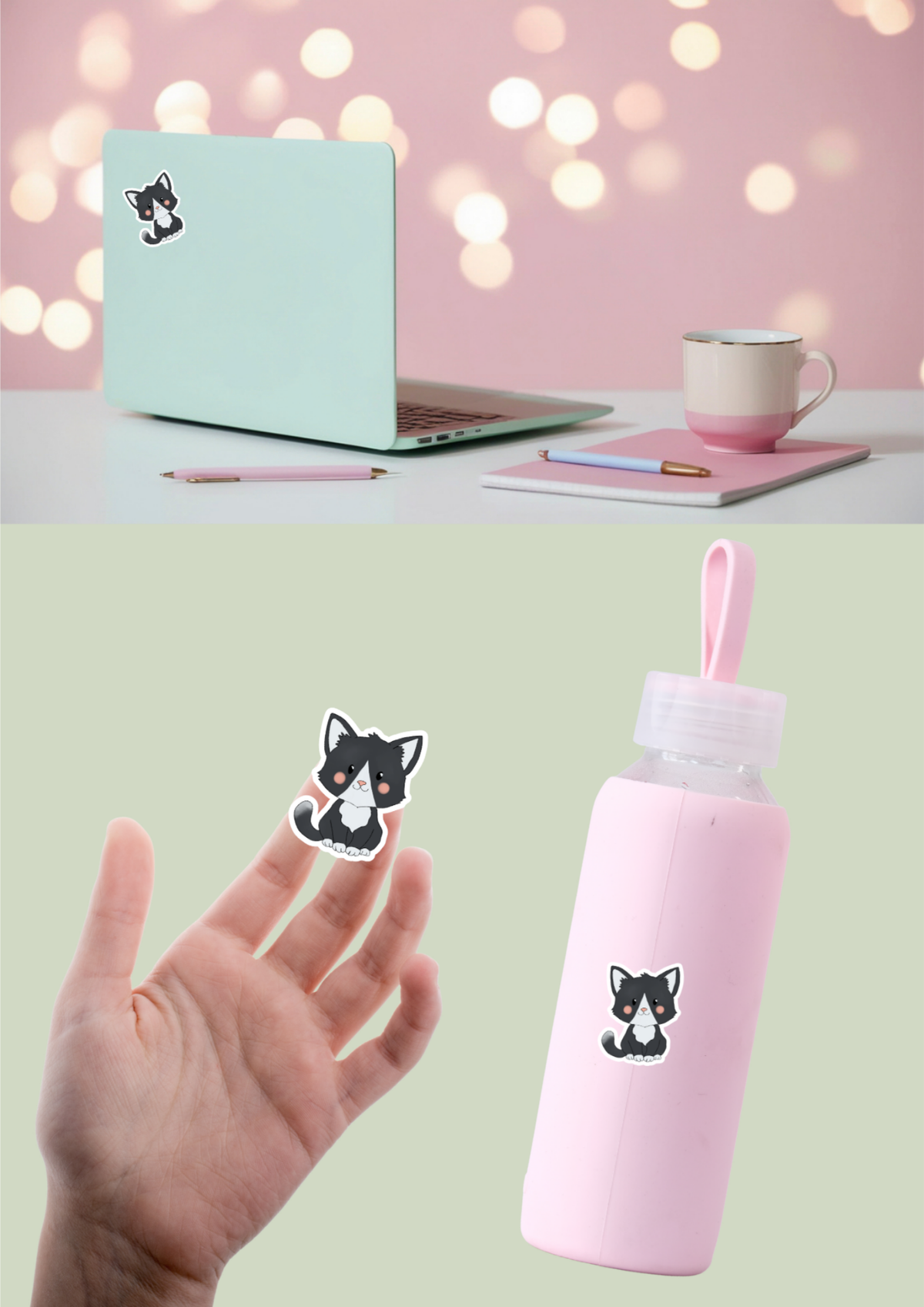 Cat Sticker - Tuxedo - 087