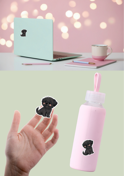 Shih Tzu Sticker - Black - 060