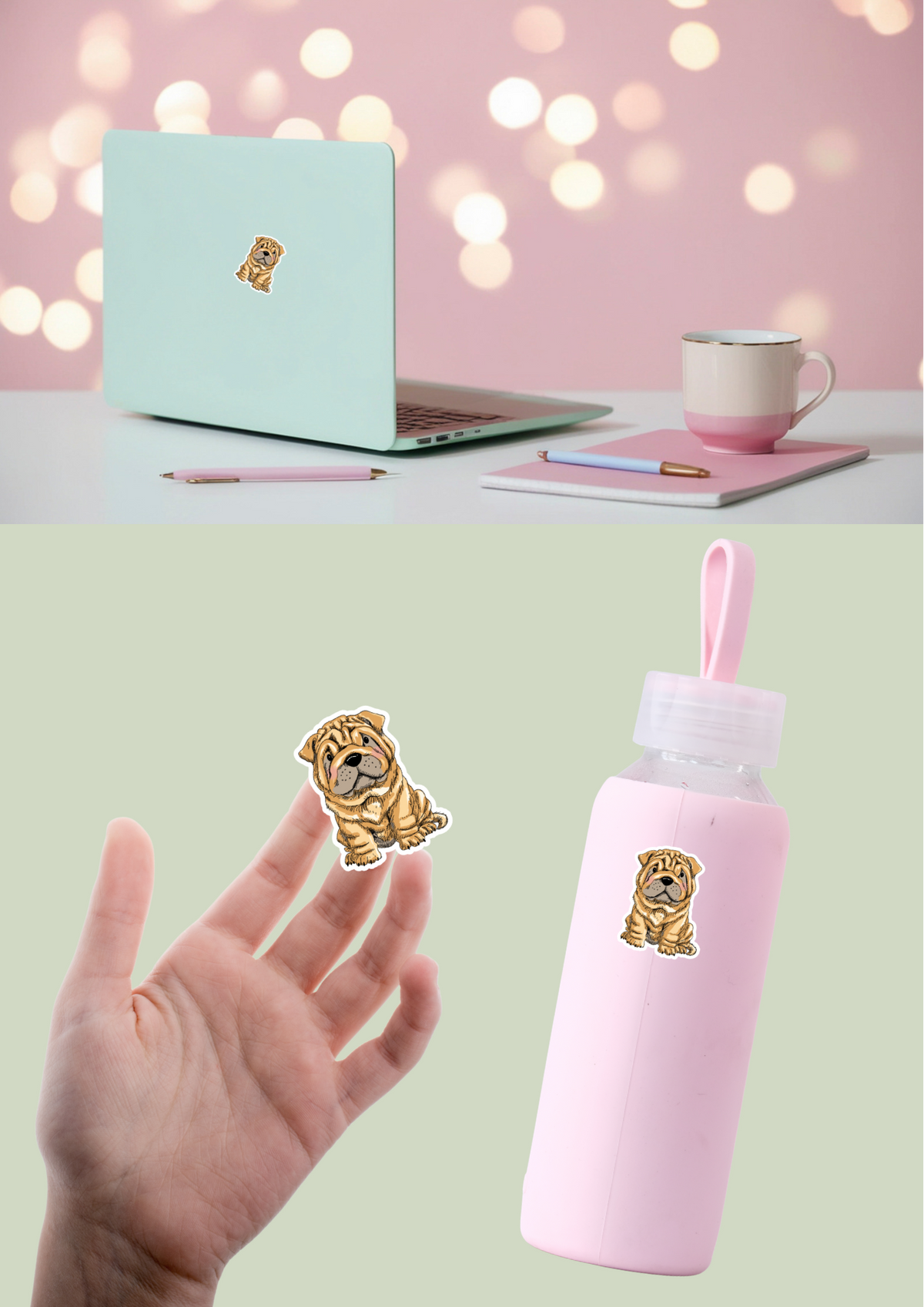 Shar Pei Sticker - Fawn - 069