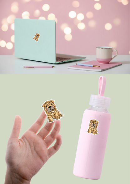 Shar Pei Sticker - Fawn - 069